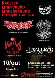 Projeto Unificação Underground: Primeira edição promete unir Metal e Punk!