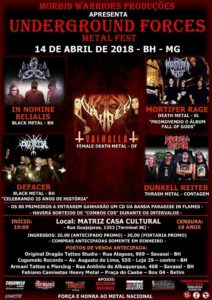 Underground Forces: festival reúne importantes nomes do Metal extremo em BH!