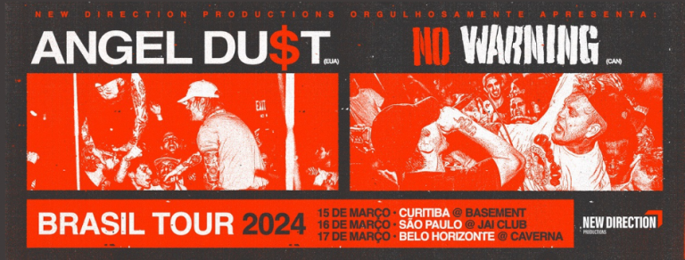 Angel Du$t e No Warning fazem turnê inédita no Brasil em março