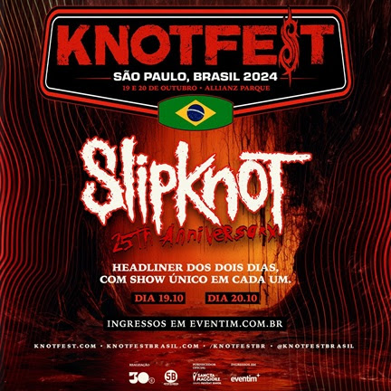 KNOTFEST Brasil receberá o Slipknot em duas noites, com sets inéditos, no Allianz Parque, em São Paulo